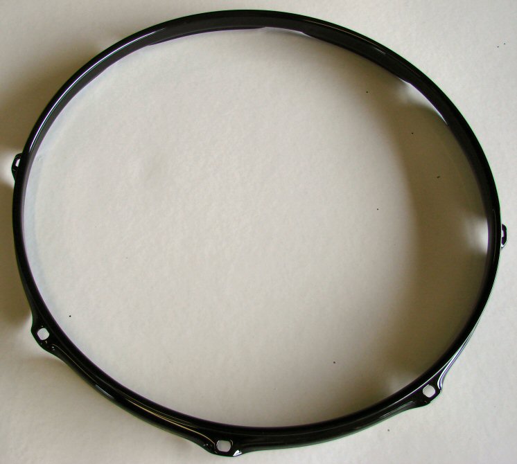 Black Powder Coated 14" 2.3mm 8-Lug Batter Hoop